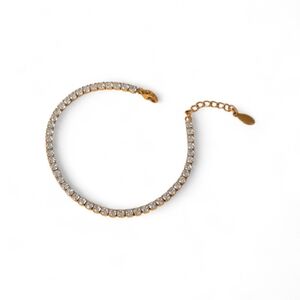 Modern Tennis Bracelet — Gold | CZ | 316 Stainless Steel | Adjustable
